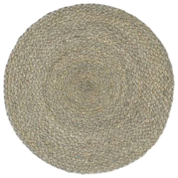 vidaXL Bordstabletter 6 st grå 38 cm rund jute grå