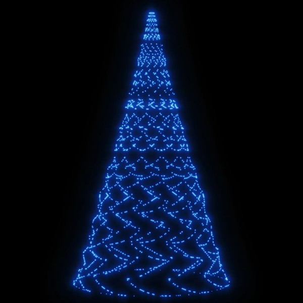vidaXL Julgran på flaggstång blå 3000 LEDs 800 cm a780 2220 Fyndiq