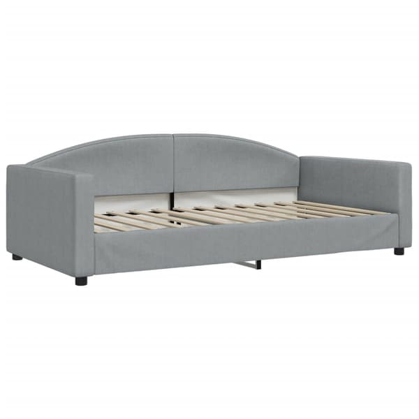 vidaXL Dagbädd utdragbar ljusgrå 100x200 cm tyg Grå