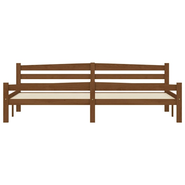 vidaXL Sängram honungsbrun massiv furu 200x200 cm Brun