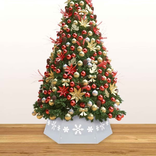 vidaXL Julgranskrage silver och vit Ø68x25 cm Silver