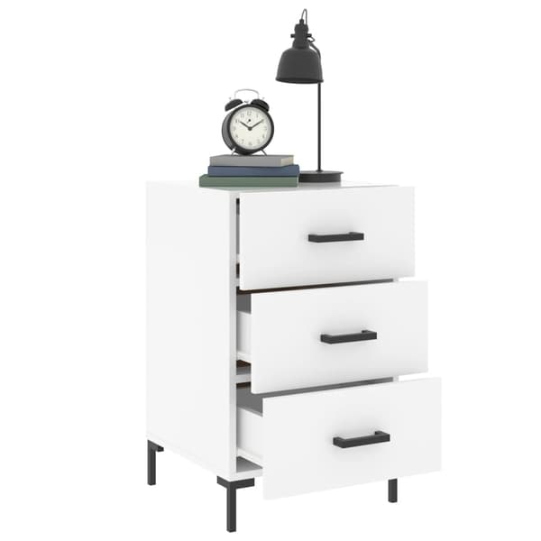 vidaXL Sängbord vit 40x40x66 cm konstruerat trä Vit