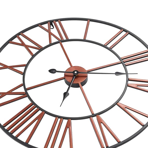 vidaXL Väggklocka metall 58 cm röd Röd