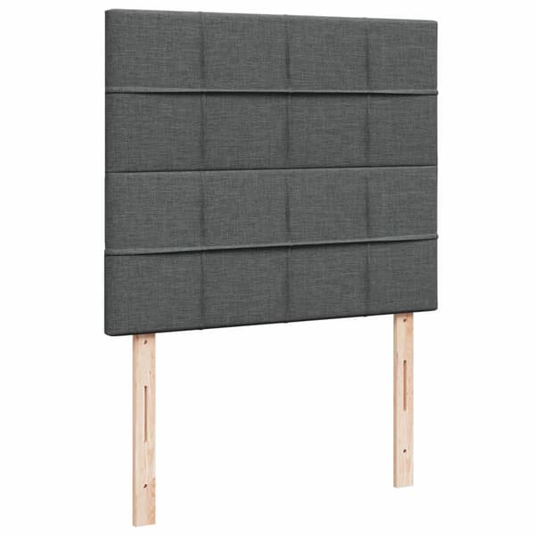 vidaXL Ramsäng med madrass mörkgrå 120x190 cm tyg Grå