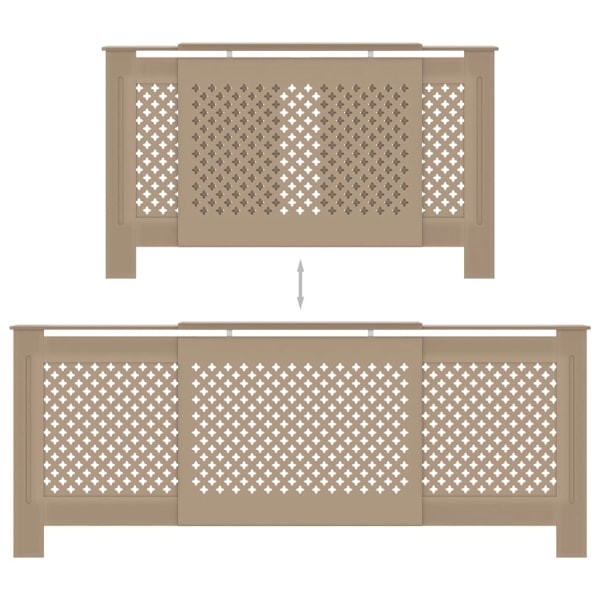 vidaXL Elementskydd MDF 205 cm Brun