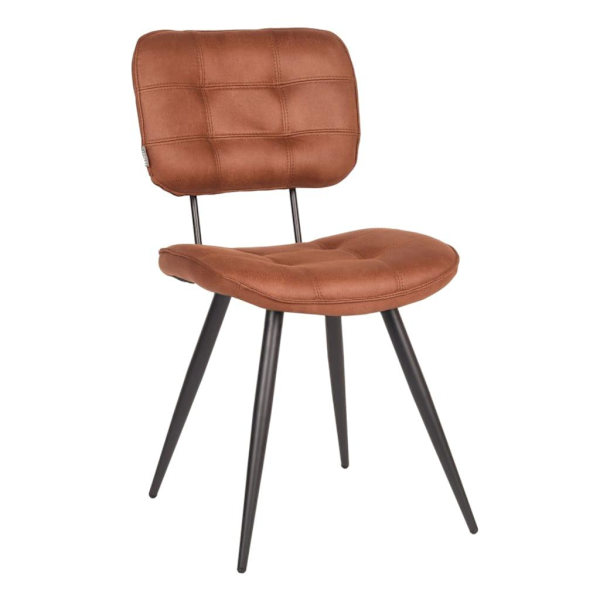 LABEL51 Matstol 2 st Gus 49x60x87 cm cognacsfärgad Brun