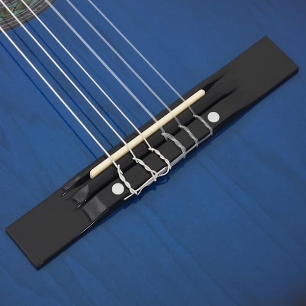 vidaXL Klassisk gitarr för nybörjare blå 4/4 39" amerikansk lind Blå