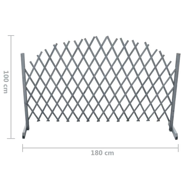 vidaXL Spaljéstaket massivt granträ 1,8x1 grå grå