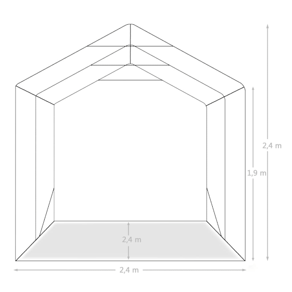 vidaXL Garagetält PVC 2,4x2,4 m grön Grön