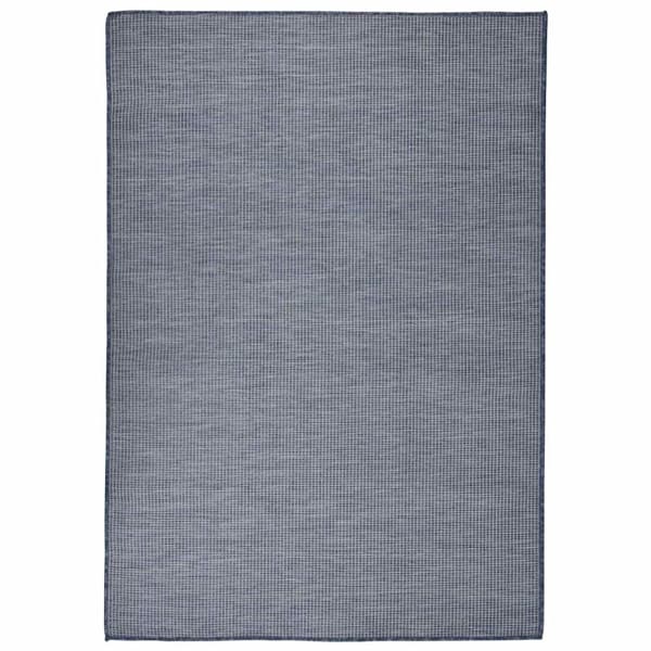vidaXL Utomhusmatta plattvävd 160x230 cm blå Blå