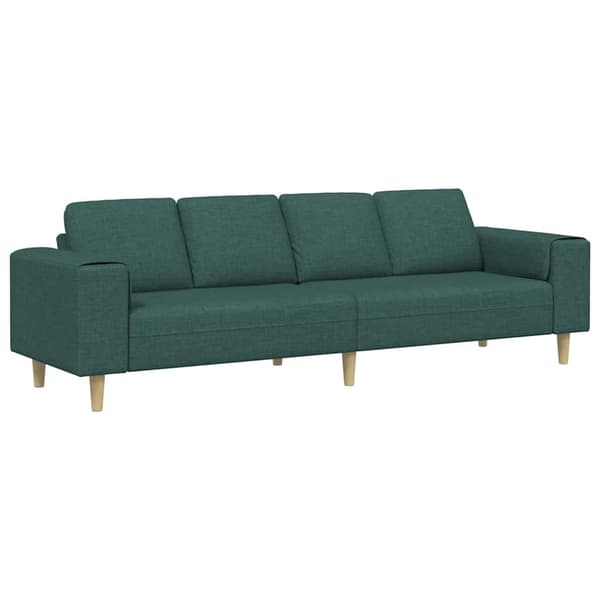 vidaXL Vardagsrumsoffa Mörkgrön 250 x 77 x 76 cm Polyester Grön