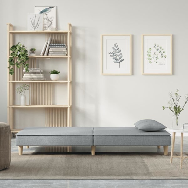 vidaXL Bäddsoffa ljusgrå tyg Grå