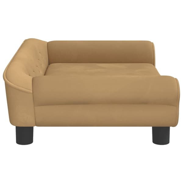 vidaXL Barnsoffa brun 70x45x26 cm sammet Brun