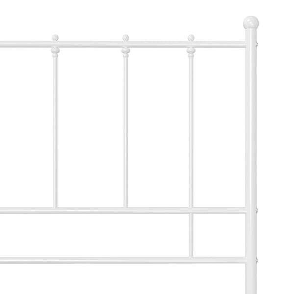 vidaXL Sängram vit metall 100x200 cm Vit