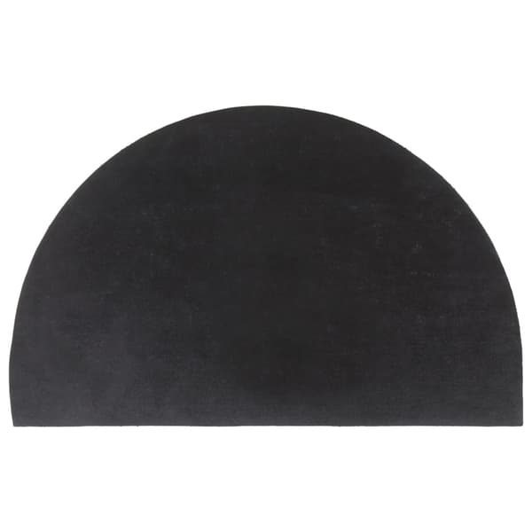 vidaXL Dörrmatta mörkgrå halvrund 50x80 cm tuftad kokos Grå