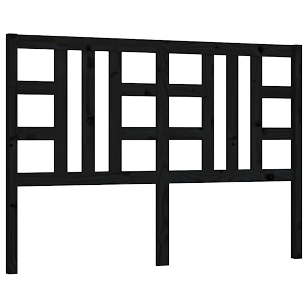 vidaXL Sänggavel svart 166x4x100 cm massiv furu Svart