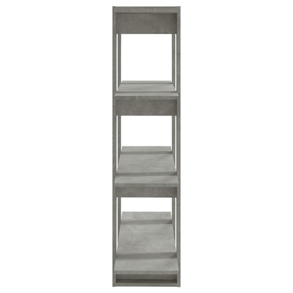 vidaXL Bokhylla/Rumsavdelare betonggrå 100x30x123,5 cm grå