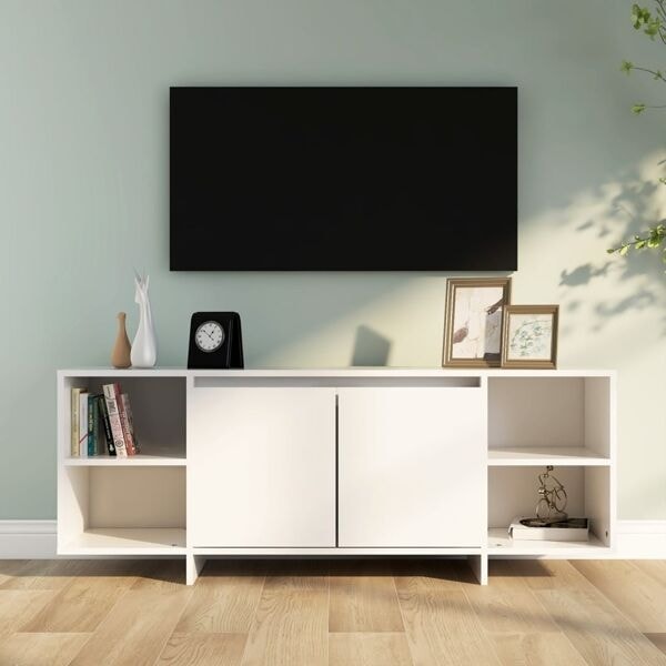 vidaXL Tv-bänk vit 130x35x50 cm konstruerat trä Vit