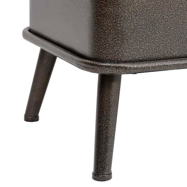 vidaXL Förvaringsbänk med ryggstöd 110 cm svart konstläder Svart