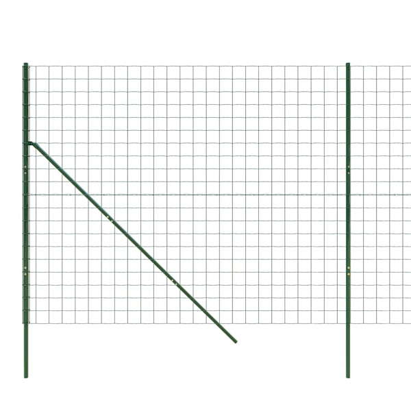 vidaXL Stängsel grön 1,6x10 m galvaniserat stål Grön