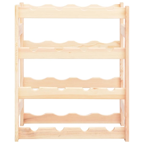 vidaXL Vinställ för 16 flaskor furu Beige
