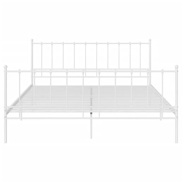 vidaXL Sängram vit metall 180x200 cm Vit