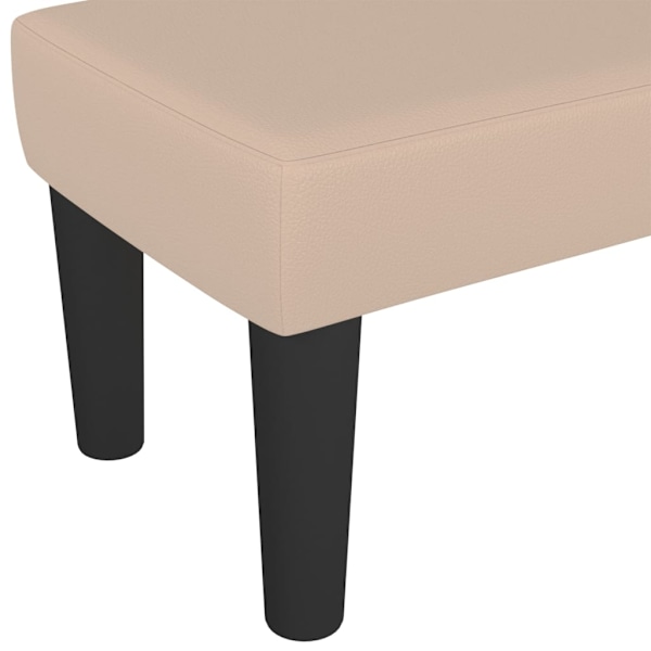 vidaXL Bänk cappuccino 100x30x30 cm konstläder Brun
