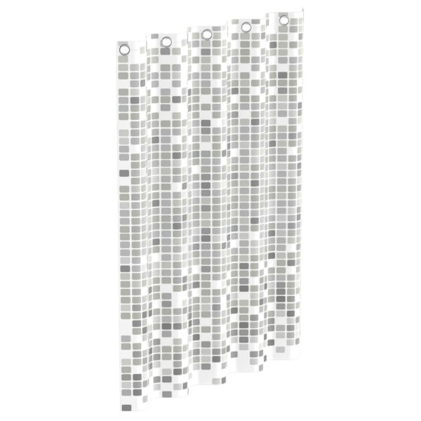 EISL Duschdraperi med grå mosaik-mönster 200x180x0,2 cm grå