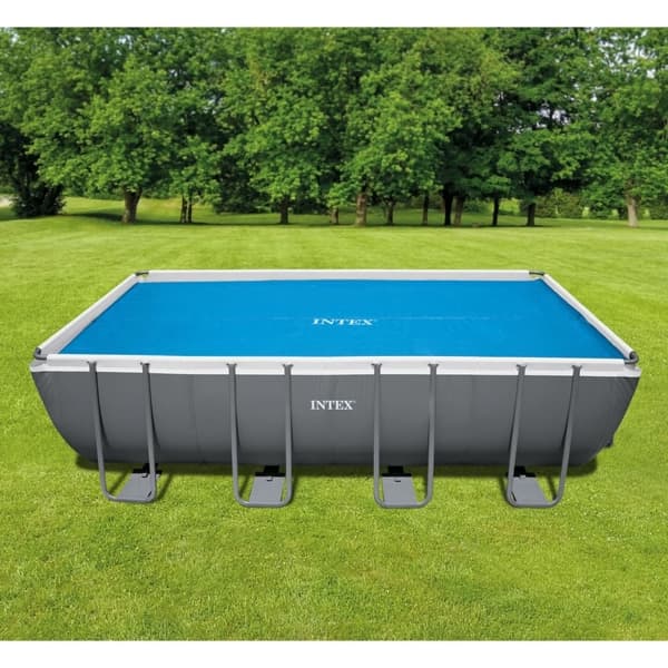 INTEX Poolöverdrag solenergi blå 549x253 cm polyeten Blå