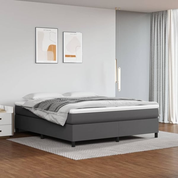 vidaXL Sängram grå 180x200 cm konstläder Grå
