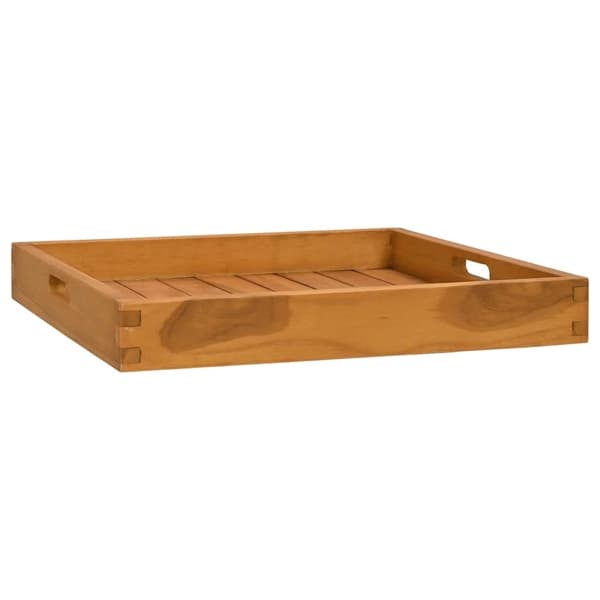 vidaXL Serveringsbricka 50x50 cm massivt teakträ Brun