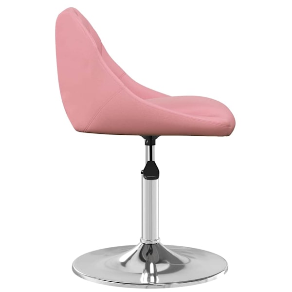 vidaXL Snurrbara matstolar 2 st rosa sammet Rosa
