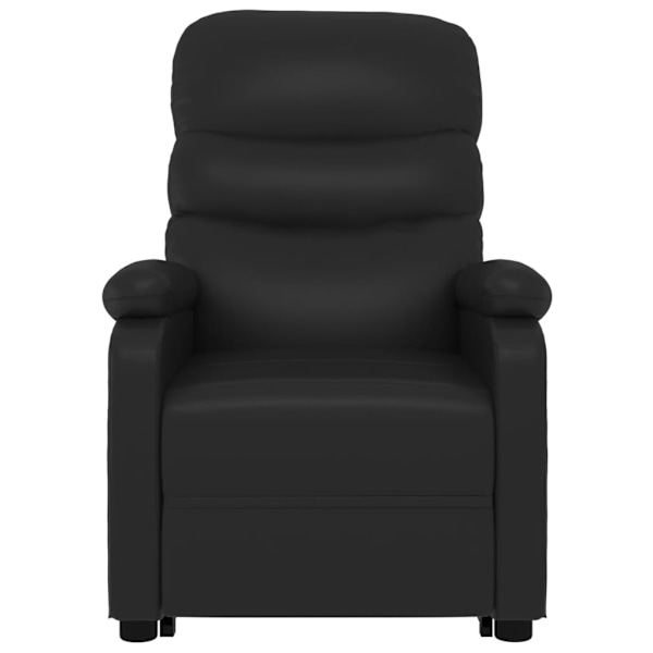 vidaXL Massagefåtölj med uppresningshjälp svart konstläder Svart