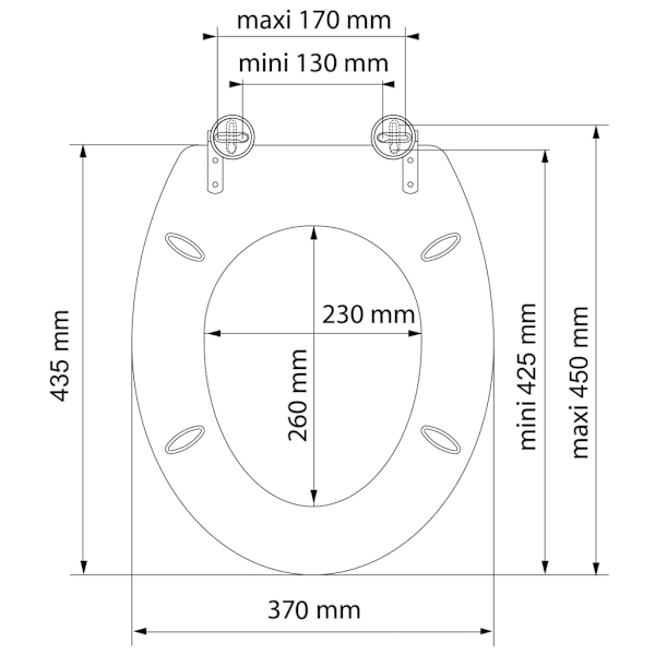 SCHÜTTE Toalettsits BALANCE MDF multifärg