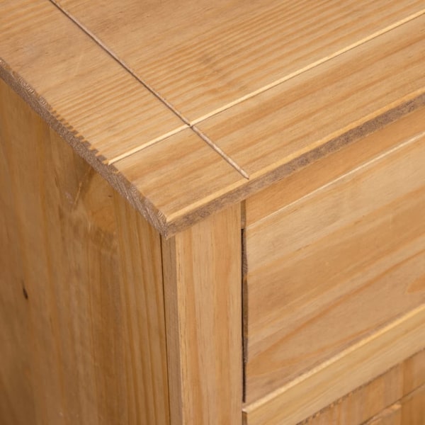 vidaXL Skänk 135x40x80 cm massiv furu panama Brun