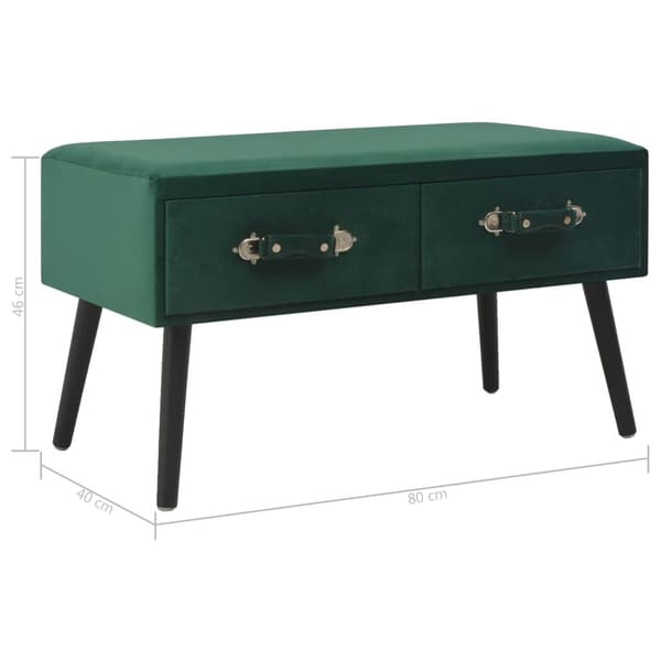 vidaXL Soffbord grön 80x40x46 cm sammet Grön