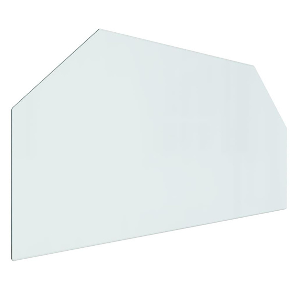 vidaXL Glasskiva för öppen spis sexkantig 100x50 cm