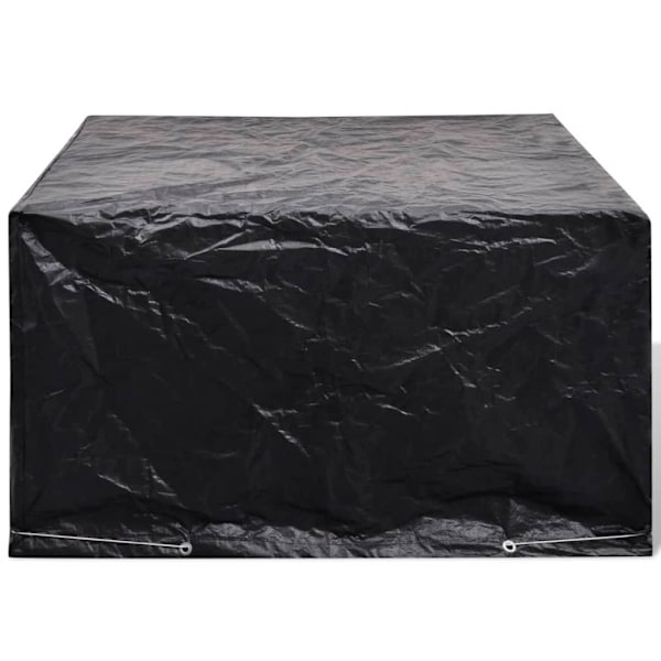 vidaXL Överdrag för Poly Rattan Set 6 personer 172 x 113cm Svart