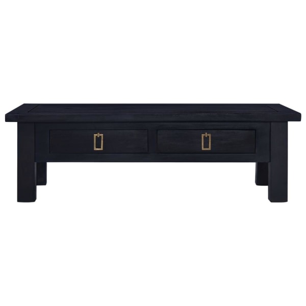 vidaXL Soffbord ljus svart 100x50x30 cm massiv mahogny Svart