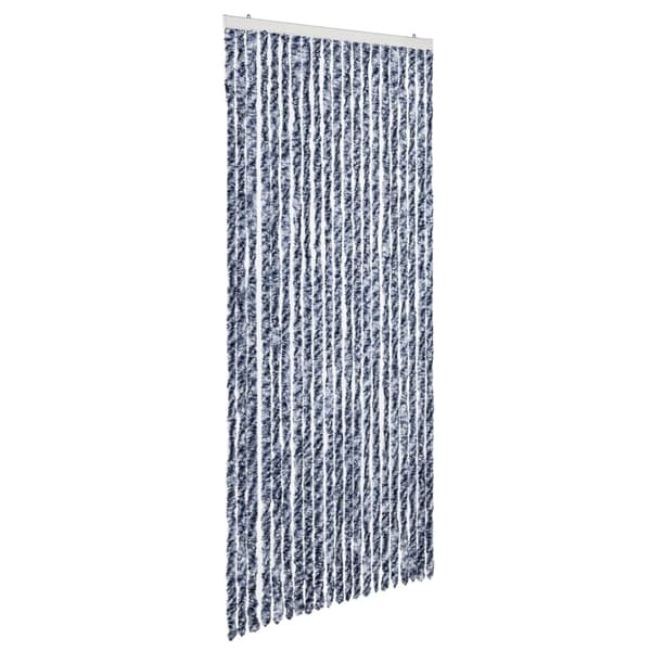 vidaXL Insektsdraperi blå och vit 90x200 cm chenille Blå