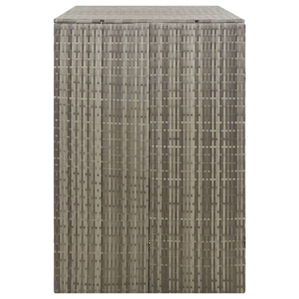 vidaXL Dubbelt skjul för soptunnor grå 140x80x117 cm konstrotting Grå