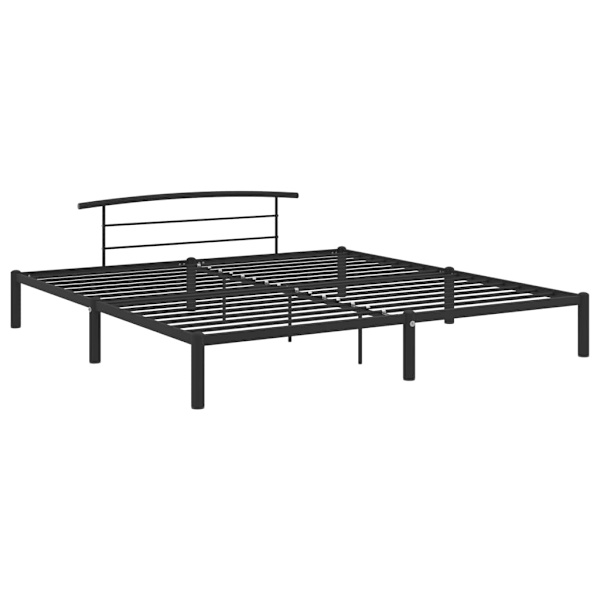 vidaXL Sängram svart metall 180x200 cm Svart