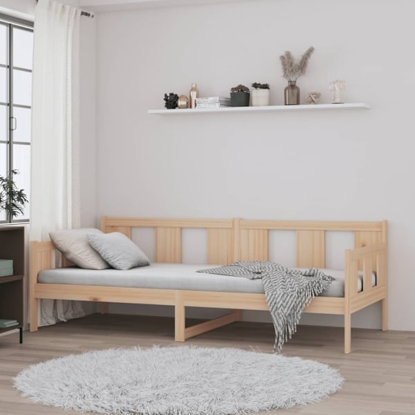 vidaXL Dagbädd massiv furu 80x200 cm Brun