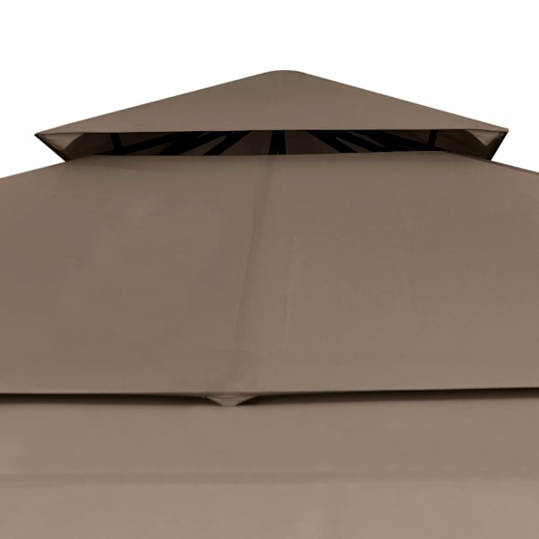 vidaXL Paviljong med förlängda tak 3x3x2,75 m taupe 180 g/m² Taupe