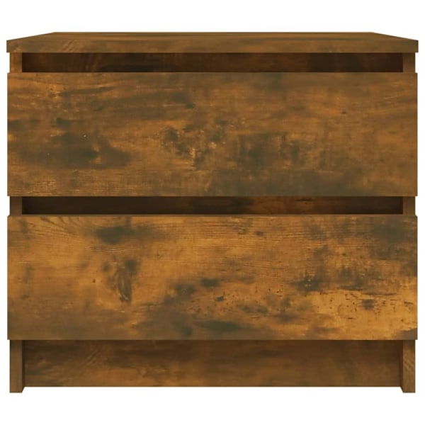 vidaXL Sängbord 2 st rökfärgad ek 50x39x43,5 cm konstruerat trä Brun