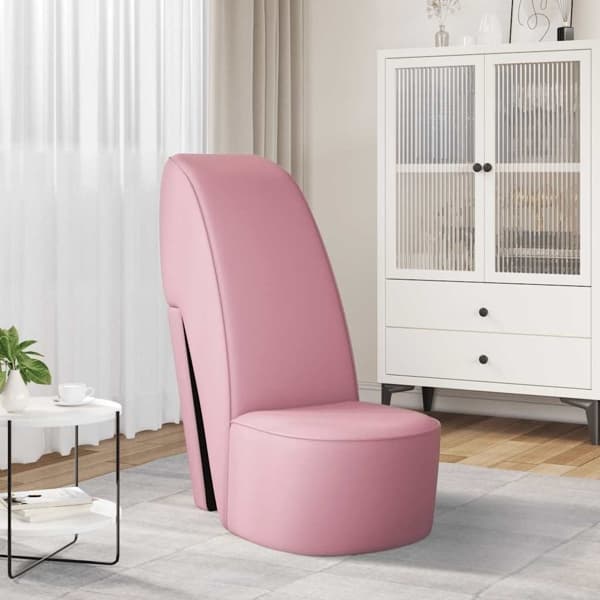 vidaXL Stol klacksko rosa konstläder Rosa
