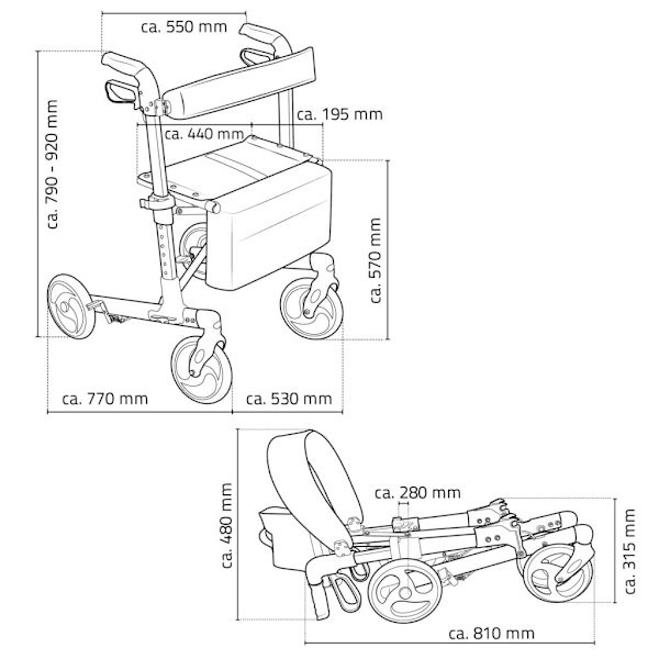 RIDDER Rollator Ivo svart Svart