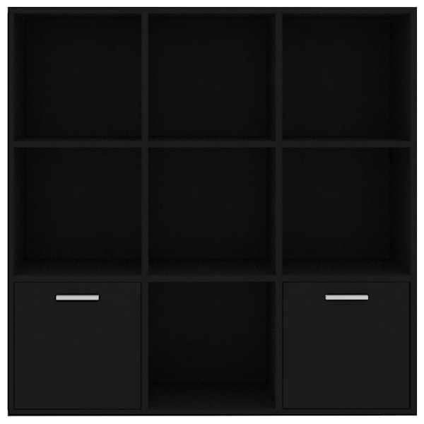 vidaXL Bokhylla svart 98x30x98 cm konstruerat trä Svart