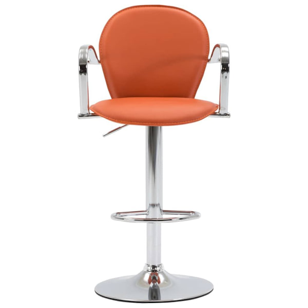 vidaXL Barstolar med armstöd 2 st orange konstläder Orange