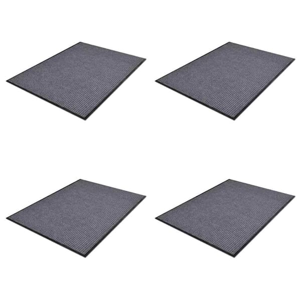 vidaXL Dörrmatta 4 st PVC grå 90x60 cm grå